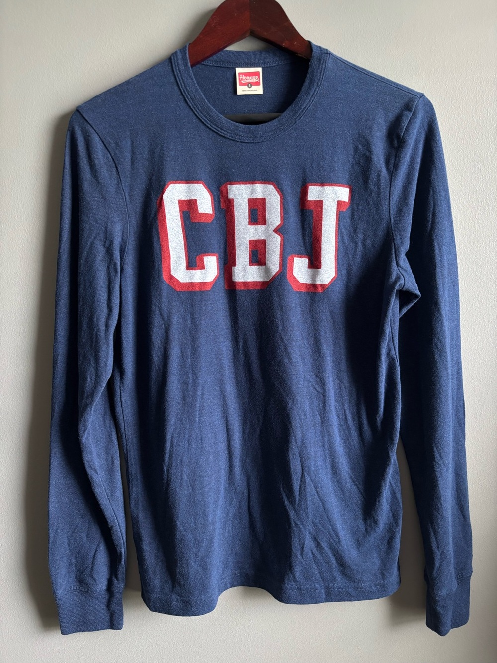 Homage Block Columbus Blue Jackets Long Sleeve Tee